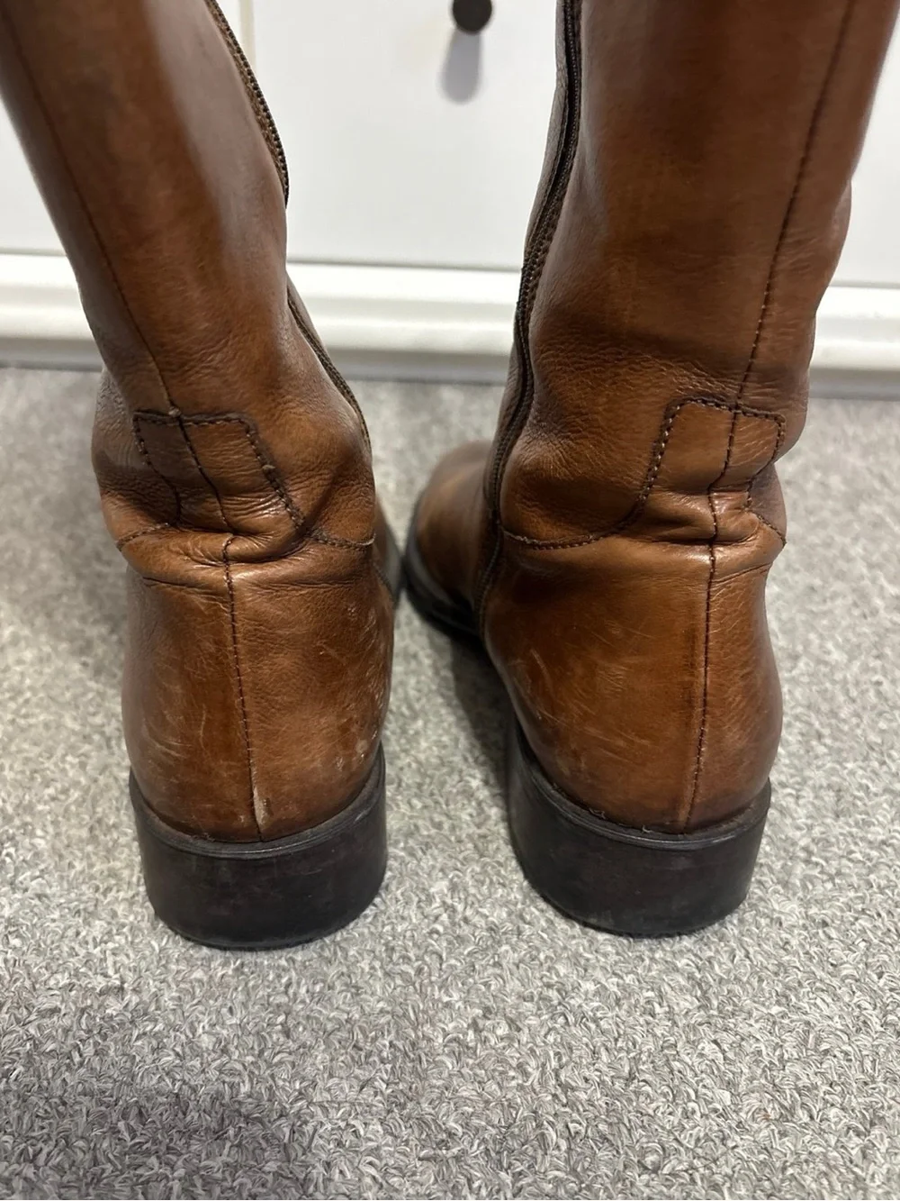 Clarks Mullin Spice Tan Leather Riding Boots